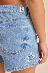 Emilie Star Denim Mini Skort Detail 6 - Altar'd State
