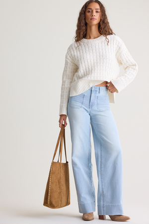 Cleo Stripe Front Pocket Jeans - Altar'd State - 