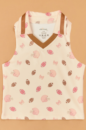 Touchdowns and Bows Polo Tank - Altar'd State