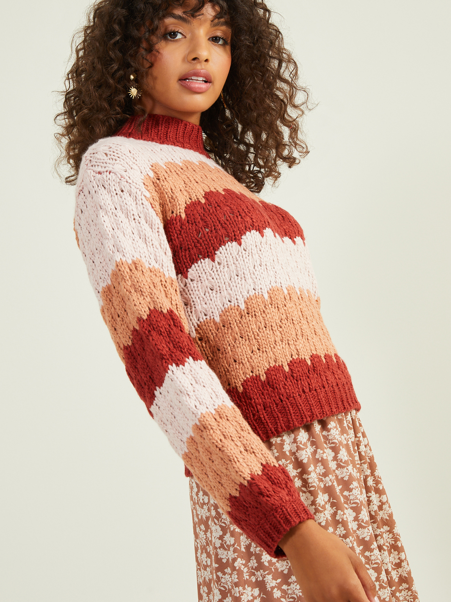 Shania Sweater in Pink/Red | Altar'd State
