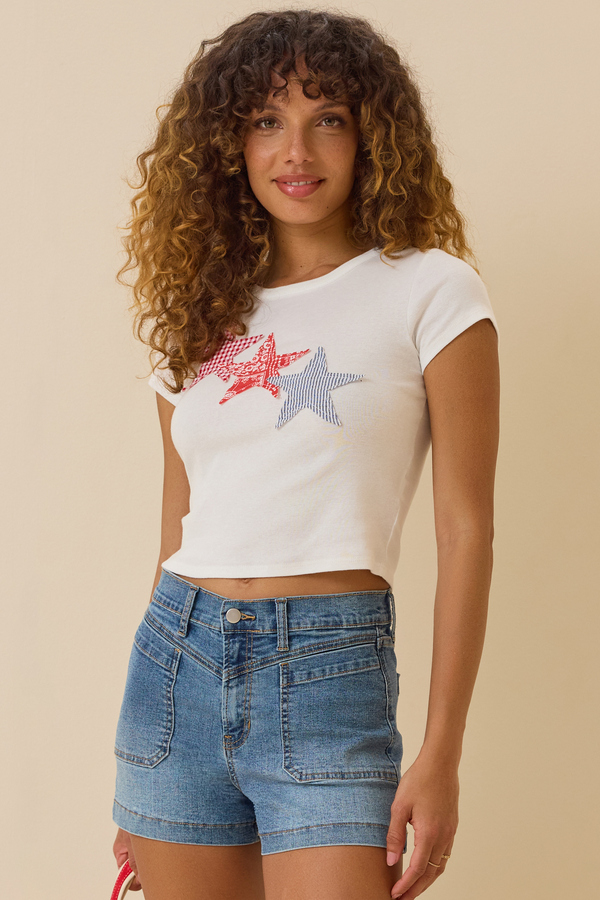 Sable Denim Shorts Detail 3 - Altar'd State