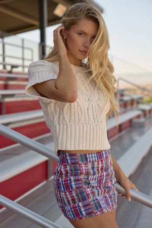 Leighton Plaid Mini Skirt - Altar'd State - 