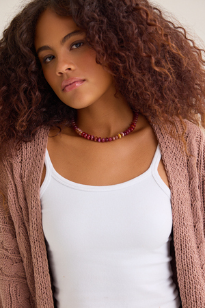 Mulled Wine Beaded Necklace - Altar'd State - 