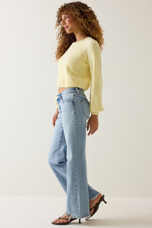 Alyssa Leaf Chenille Sweater - Altar'd State - 