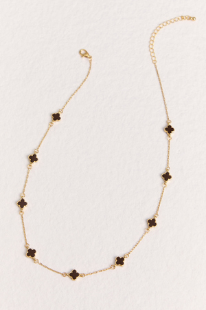 18K Gold Dainty Clover Choker - Altar'd State - 