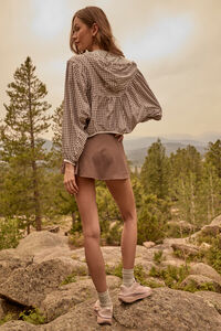 Gingham Lightweight Jacket Detail 5 - Altar'd State