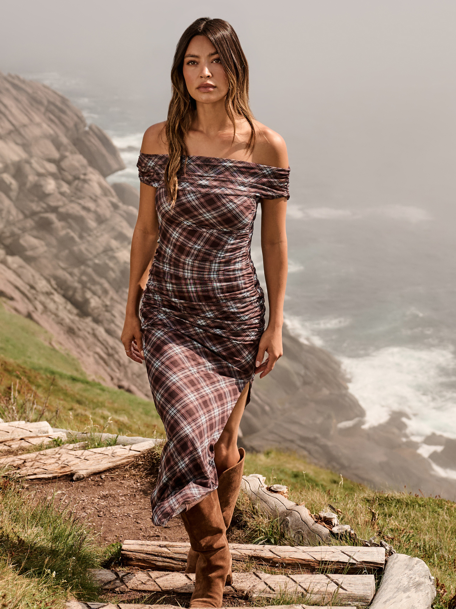 blue and brown maxi dress Annika in & Style_Beatrix Adjustable shoulder straps allow Maya Beaded Mesh Maxi Size:Custom Size(Leave size in the seller box)