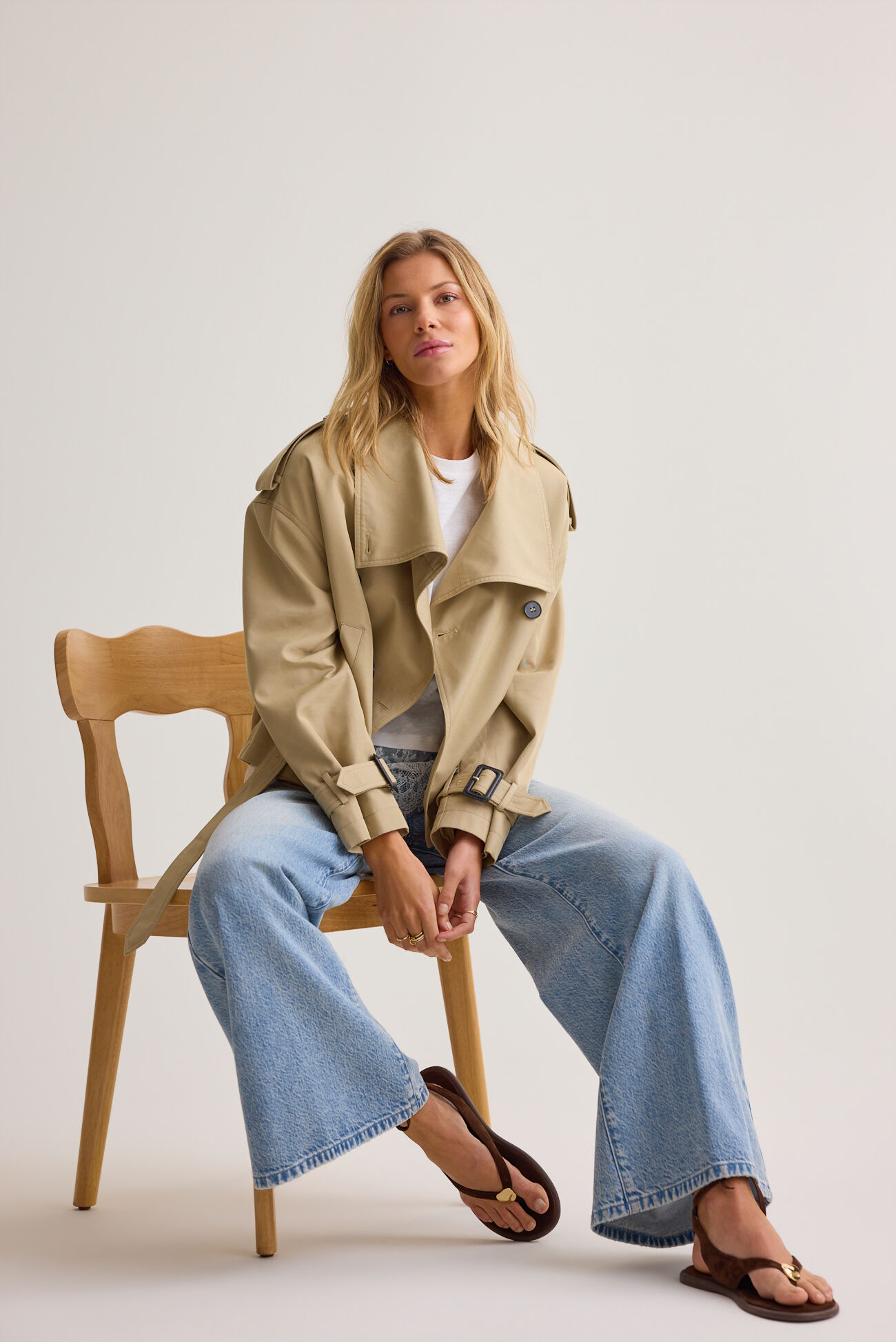 Elowen Cropped Trench Jacket