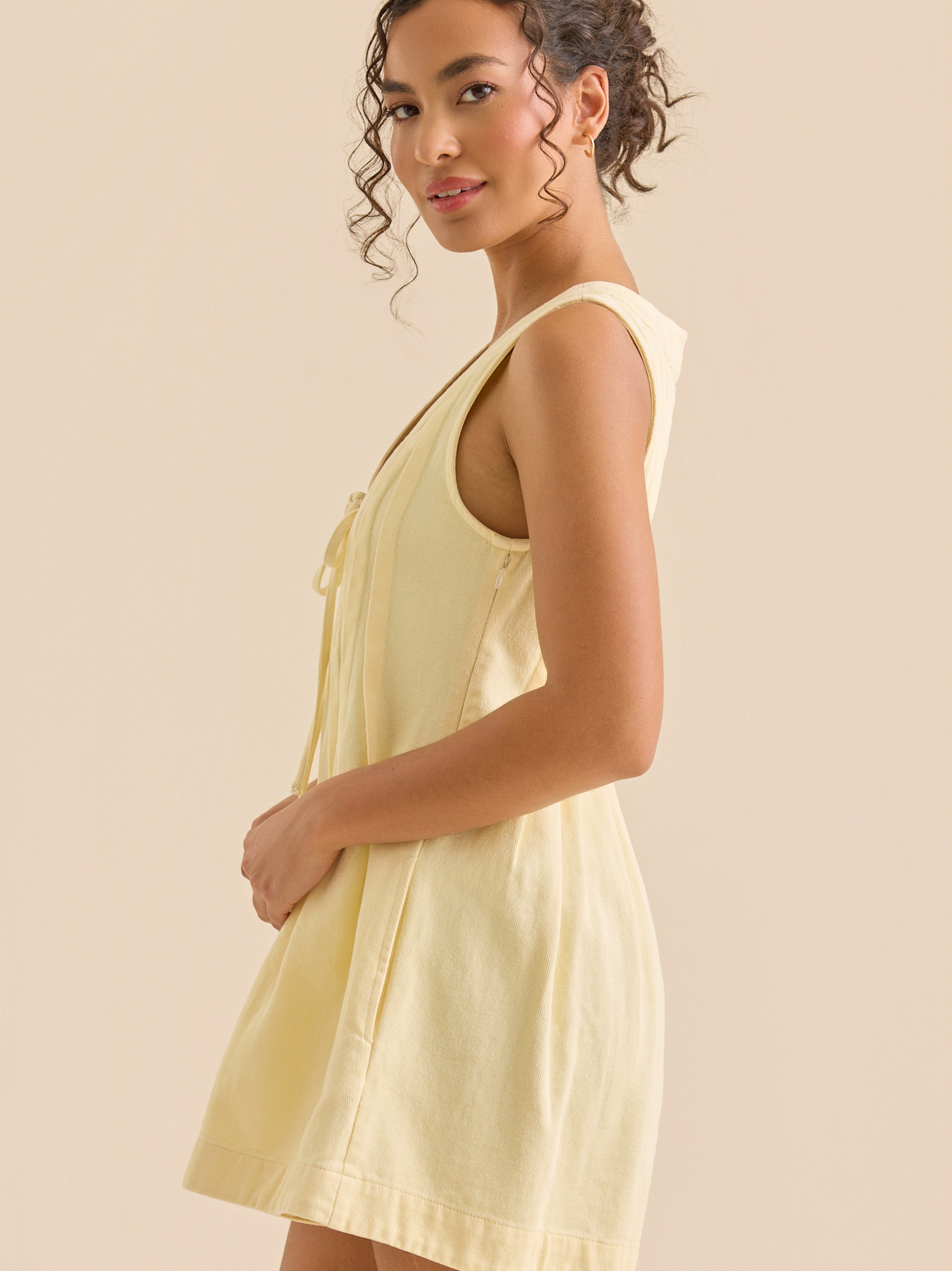 jonathan simkhai yellow dress Acacia Sleeveless Midi Dress - Buttercream Yellow