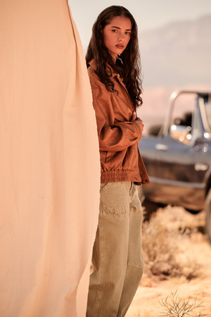 Maria Leather Bomber Jacket - Altar'd State - 