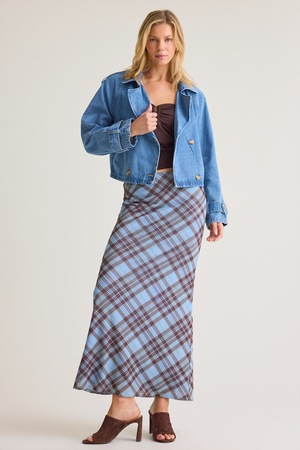 Margot Cropped Denim Trench - Altar'd State