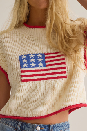 Megan Flag Sweater - Altar'd State
