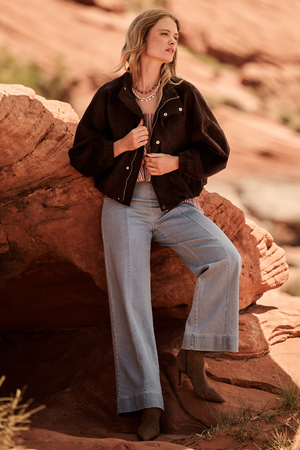 Tillie Suede Bubble Jacket - Altar'd State