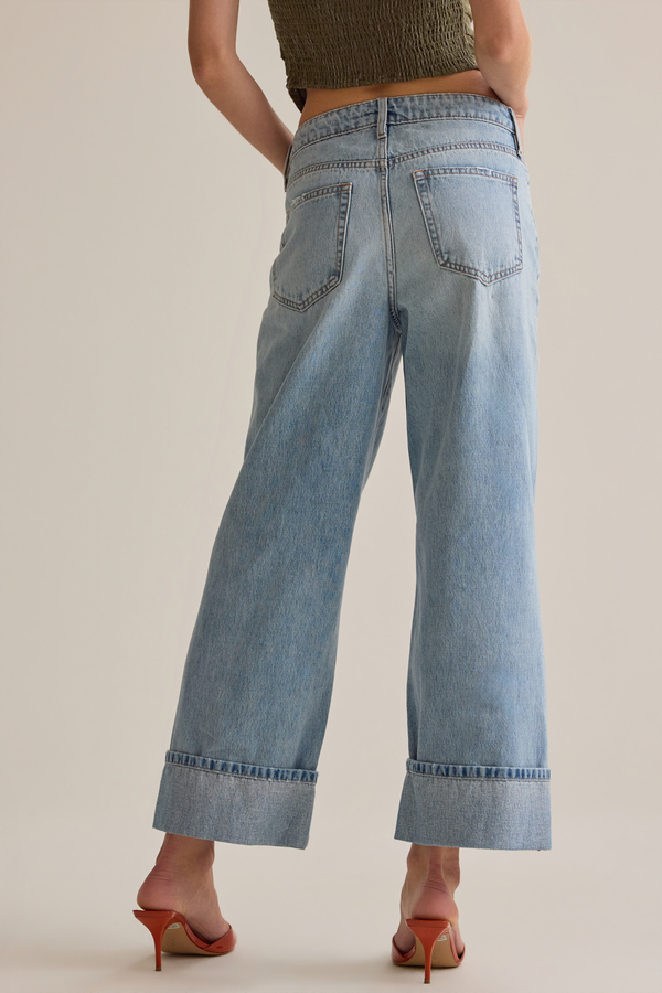 Augusta High Rise Roll Cuff Jeans Detail 5 - Altar'd State