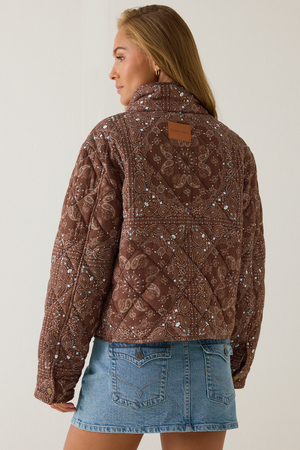 Cece Bandana Quilted Jacket - Altar'd State - 