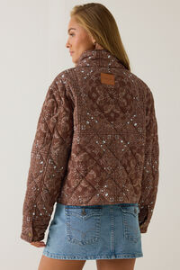 Cece Bandana Quilted Jacket Detail 4 - Altar'd State