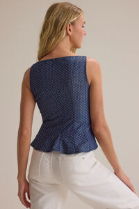 Effie Polka Dot Pleated Tank Detail 5 - Altar'd State