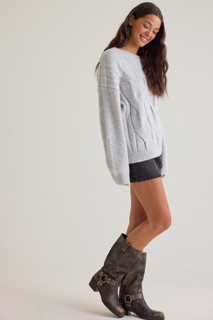 Beatrice Cozy Cable Oversized Sweater - Altar'd State - 