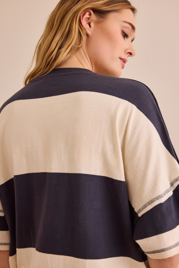Riviera Stripe Tee Detail 6 - Altar'd State