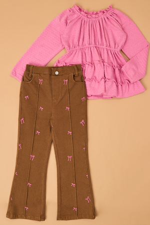 Parker Bow Top And Pant Set - Altar'd State - 