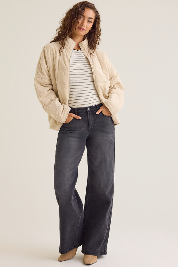 Cece Corduroy Quilted Jacket Detail 2 - Altar'd State