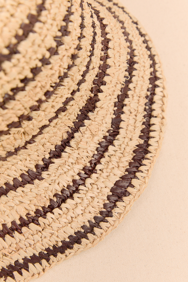 Raffia Striped Bucket Hat Detail 4 - Altar'd State
