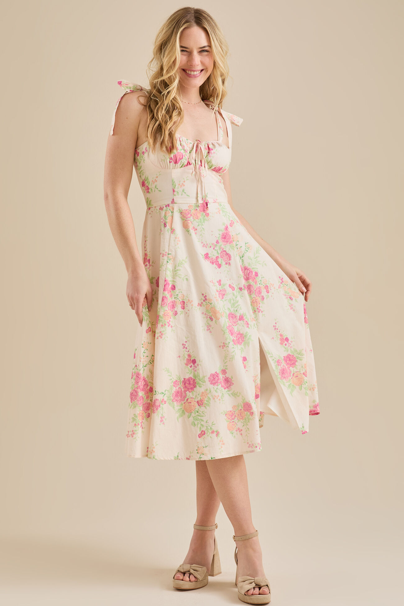 midi dress flutter sleeve Folly Butter Flutter Sleeve Midi Dress  Be You Boutique