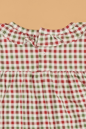 Holiday Cheer Gingham Ruffle Dress - Altar'd State - 