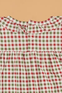 Holiday Cheer Gingham Ruffle Dress Detail 3 - Altar'd State