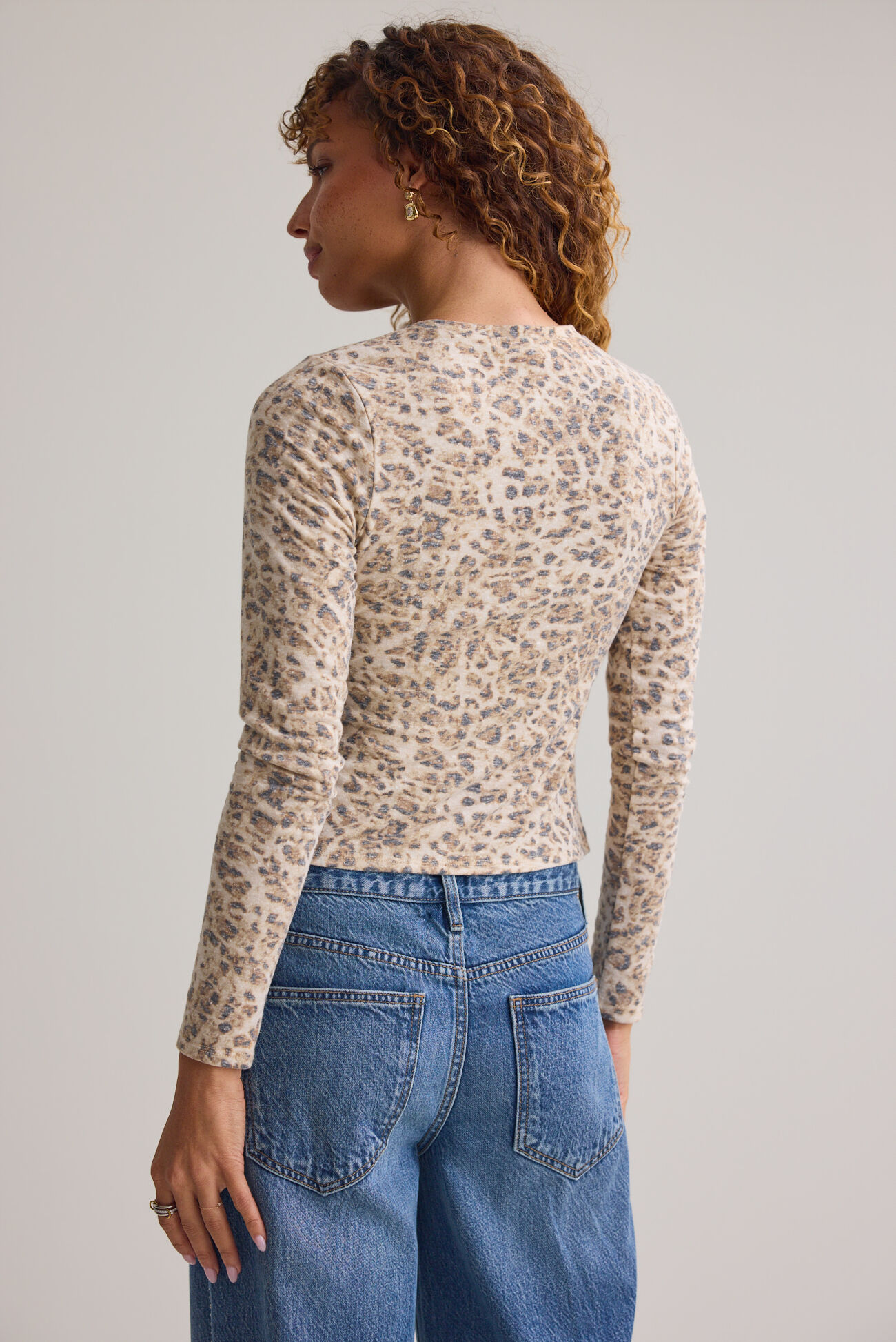 Roxy Leopard Fitted Top