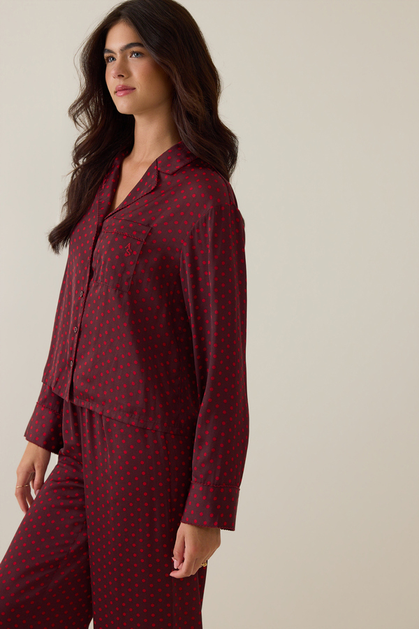 Noelle Polka Dot Lounge Top Detail 3 - Altar'd State