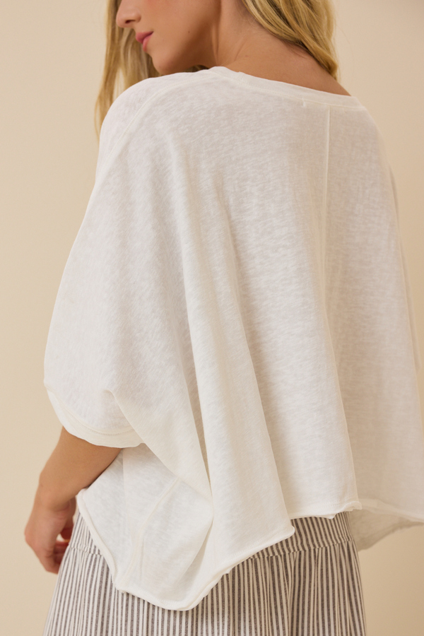 McKenna Oversized Boxy Crop Tee Detail 6 - Altar'd State