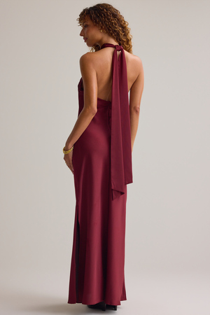 Lena Satin Maxi Dress - Altar'd State - 