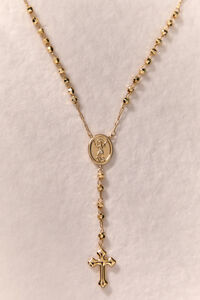 Beaded Y Neck Cross Necklace Detail 2 - Altar'd State
