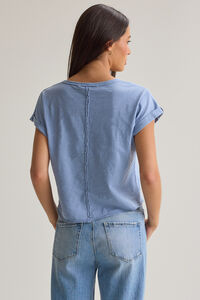 Demi Slub Roll Sleeve Tee Detail 5 - Altar'd State