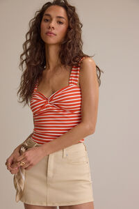 Everlee Stripe Twist Knot Tank - Altar'd State