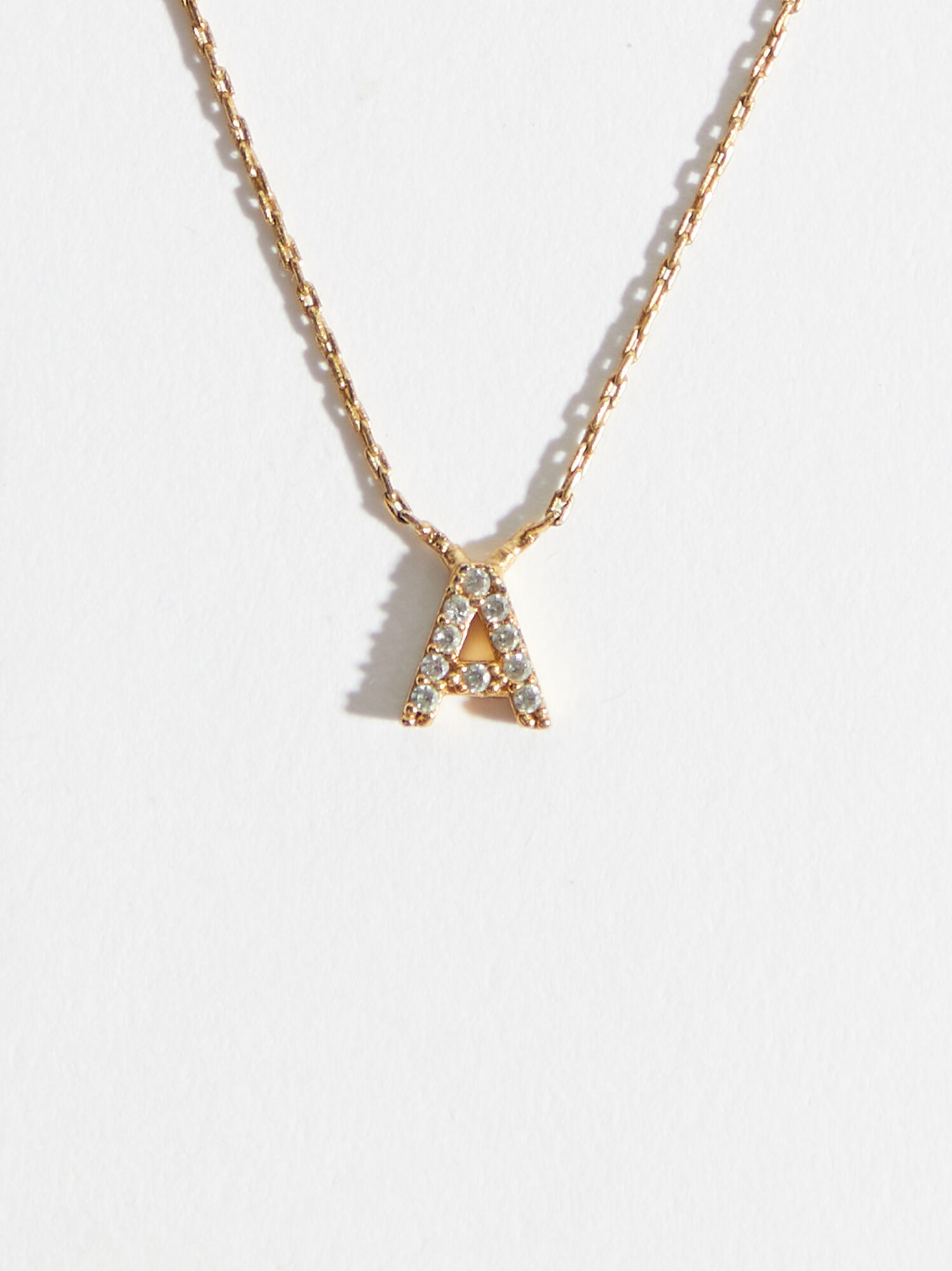 Rhinestone Initial Necklace – A | Altar 