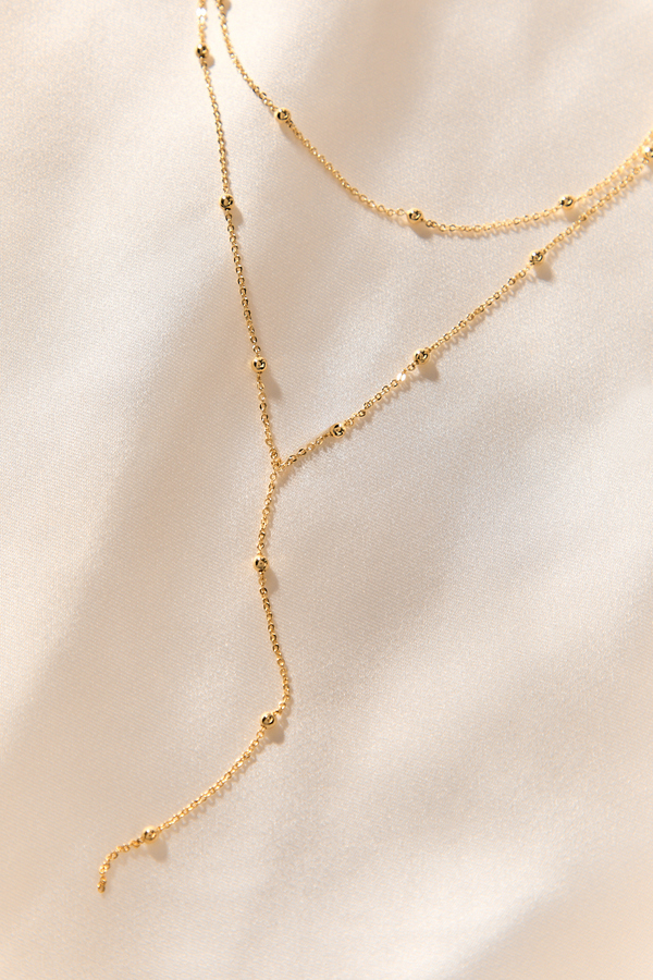 Waterproof Double Layer Y Necklace Detail 2 - Altar'd State