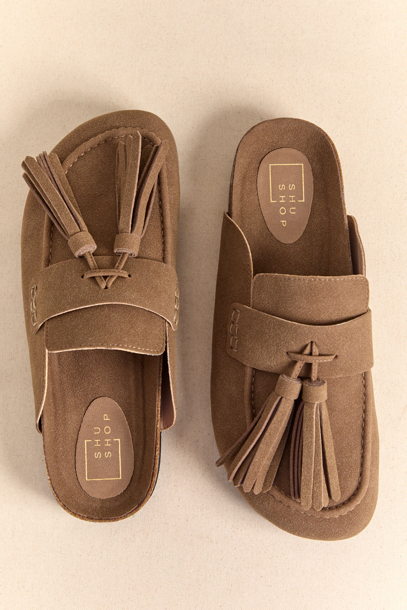 Ariana Tassel Suede Slide