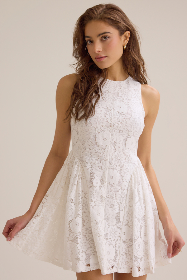 Erika Lace Mini Dress Detail 2 - Altar'd State