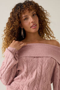 Banks Cable Fold Over Sweater Detail 2 - Altar'd State