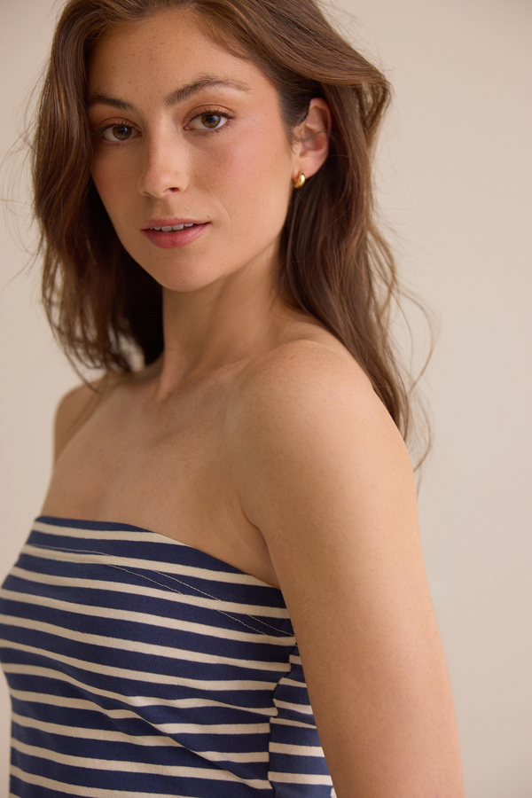 Poppy Stripe Tube Top Detail 3 - Altar'd State
