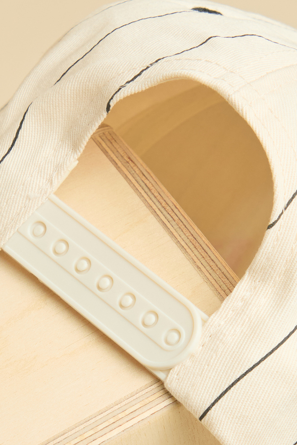 Baseball Striped Trucker Hat Detail 4 - Altar'd State