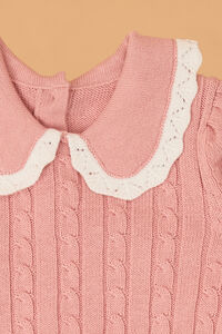 Audrey Peter Pan Cable Knit Sweater Detail 3 - Altar'd State