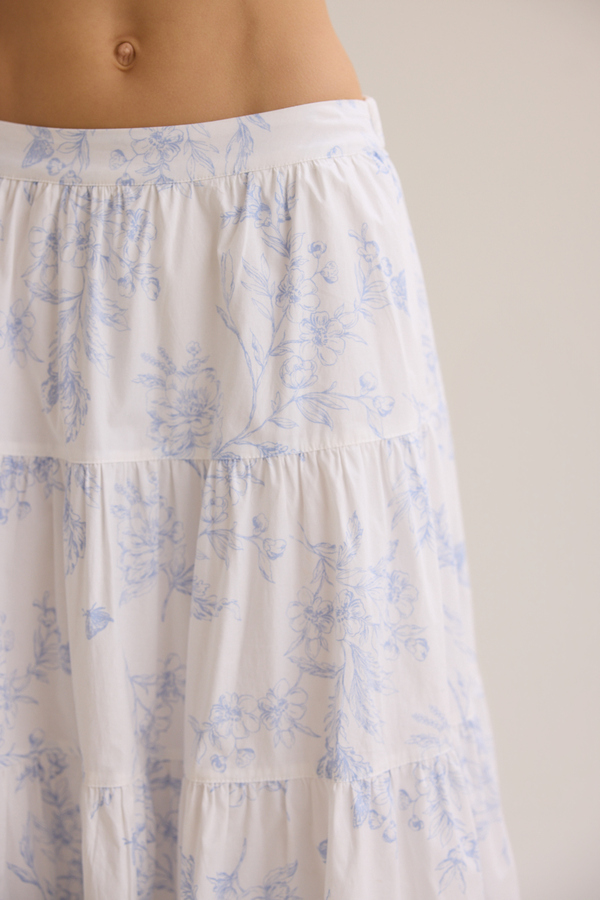 Catherine Floral Midi Skirt Detail 2 - Altar'd State