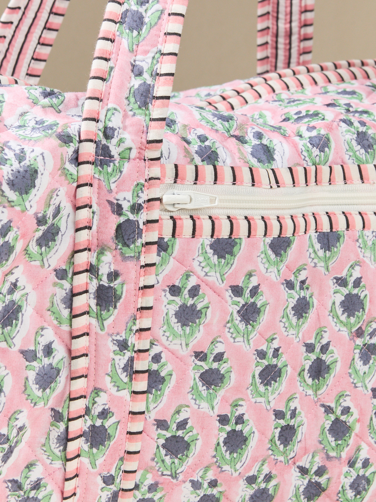Petal Prep Duffel Bag in Pink & Ivory | Altar'd State
