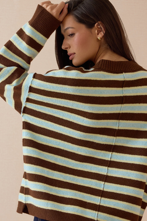 Crosby Striped Knit Sweater - Altar'd State - 