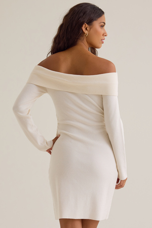 Lillian Off Shoulder Sweater Dress - Altar'd State - 