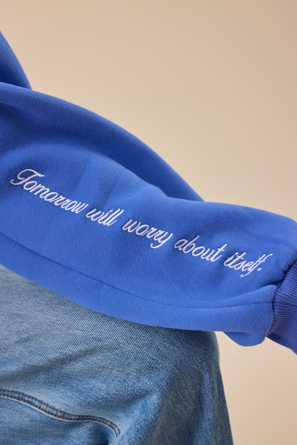 Tomorrow Will Worry About Itself Sweatshirt Detail 6 - Altar'd State