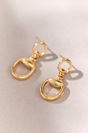 18K Gold Horsebit Earrings - Altar'd State - 